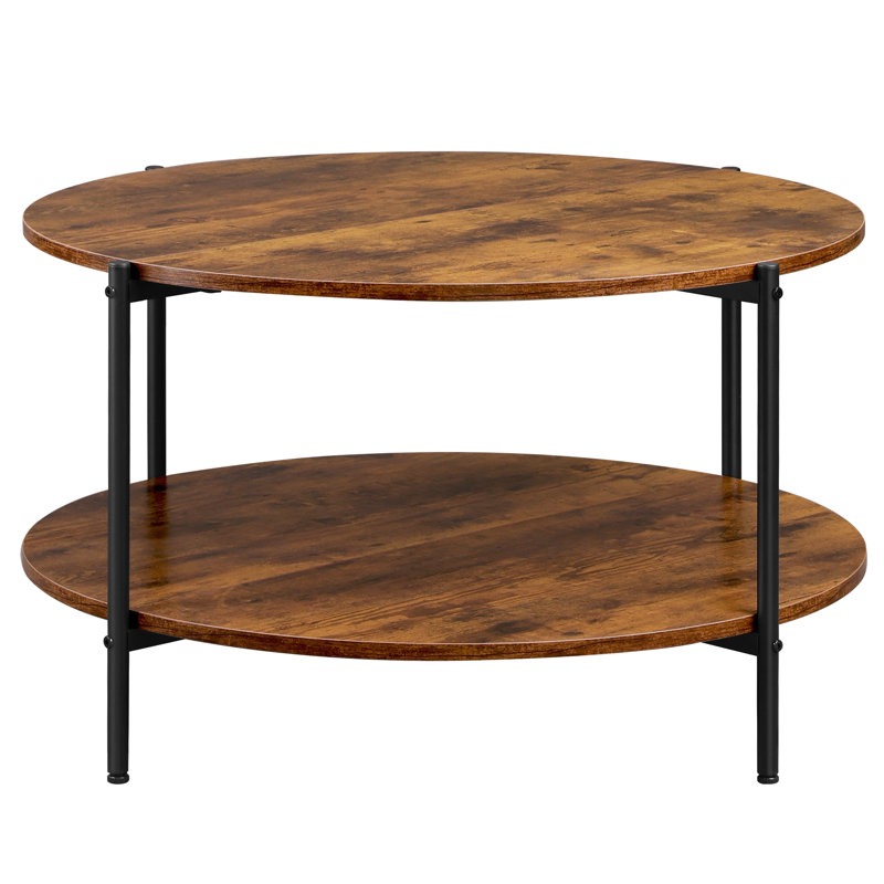 Ebern Designs Aydenn Vintage 33" Round Coffee Table Storage & Reviews ...